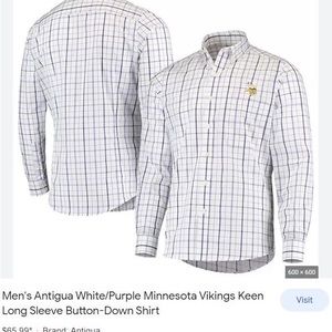 Antigua 2XL Men’s Dressshirt with Minnesota Vikings logo.